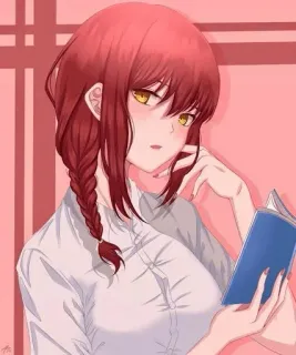 Makima by @anime_stickerr telegram stickers