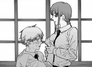 🌫 078b0b07 Makima Chainsaw Man อนิเมะ, มังงะ, แฟนอาร์ต, มาคิมะ, เชนซอว์แมน whatsapp sticker