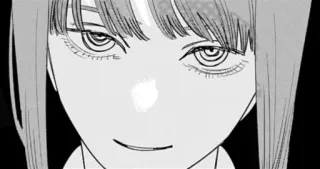 🌫 372f53cc Makima Chainsaw Man มากิมะ, chainsaw man, อนิเมะ, มังงะ, ตัวละคร, ยิ้มเยาะ whatsapp sticker