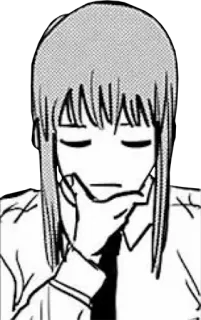 🤔 39f32454 Makima Chainsaw Man อนิเมะ, มังงะ, Chainsaw Man, Makima, คิด, ท่าโพส whatsapp sticker