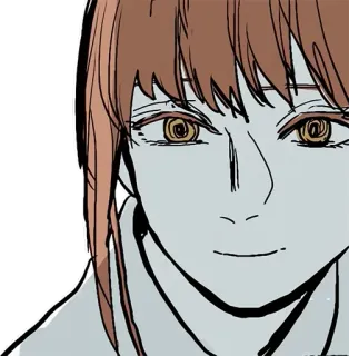 🙂 5360a790 Makima Chainsaw Man อนิเมะ, มังงะ, มาคิมะ, เชนซอว์แมน whatsapp sticker