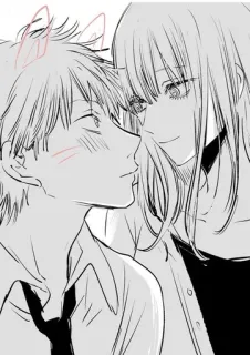 🌟 6450142e อนิเมะ, คู่รัก, หูแมว, ความรัก whatsapp sticker