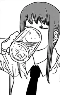 🌫 8fe62a87 Makima Chainsaw Man อนิเมะ, มังงะ, ดื่ม, มาคิมะ, เชนซอว์แมน whatsapp sticker