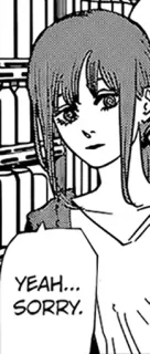 🙏 918f7f62 Makima Chainsaw Man YEAH... SORRY. อนิเมะ, มังงะ, Chainsaw Man, มาคิมะ, ขอโทษ whatsapp sticker