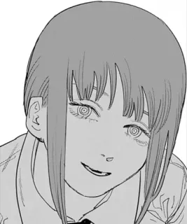 🌫 bbf96648 Makima Chainsaw Man อนิเมะ, มังงะ, เชนซอร์แมน, มาคิมะ, ตัวละคร, ภาพประกอบ whatsapp sticker