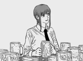 🌟 c02194f2 Makima Chainsaw Man อนิเมะ, มังงะ, ตัวละคร, มาคิมะ, เชนซอว์แมน whatsapp sticker