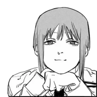 😌 cb7e4bc6 Makima Chainsaw Man มาคิมะ, เชนซอว์แมน, อนิเมะ, มังงะ, ยิ้มเยาะ whatsapp sticker