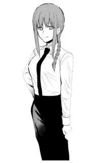 😏 02b59a03 Makima Chainsaw Man アニメ, マンガ, チェンソーマン, マキマ, イラスト telegram sticker