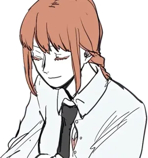 ☺️ 0de56bd0 Makima Chainsaw Man アニメ, チェンソーマン, マキマ, マンガ, 女性, キャラクター, 漫画 telegram sticker