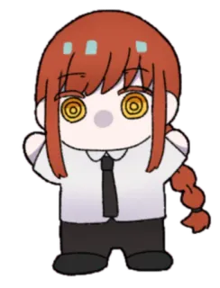 😃 14cd1937 Makima Chainsaw Man マキマ, チェンソーマン, アニメ, マンガ, キャラクター telegram sticker