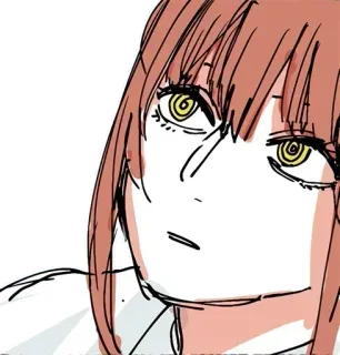 😟 2d2a93a0 Makima Chainsaw Man マキマ, チェンソーマン, アニメ, 漫画, キャラクター telegram sticker