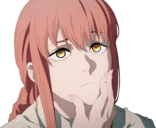 😏 64e07279 Makima Chainsaw Man アニメ, チェンソーマン, マキマ, 女性, キャラクター telegram sticker