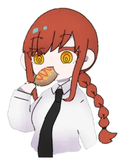 🌭 71698703 Makima Chainsaw Man アニメ, マンガ, 可愛い, マキマ, チェンソーマン, 漫画 telegram sticker