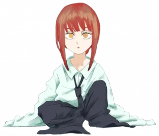 😮 7481f462 Makima Chainsaw Man アニメ, キャラクター, マキマ, チェンソーマン telegram sticker