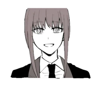 😃 b7c5570f Makima Chainsaw Man アニメ, マンガ, チェンソーマン, マキマ telegram sticker