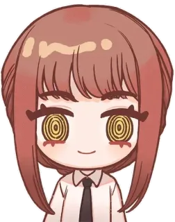 🙂 b957163a Makima Chainsaw Man アニメ, マンガ, チェンソーマン, マキマ telegram sticker