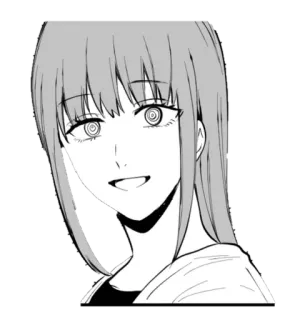 😃 d44fe1b9 Makima Chainsaw Man アニメ, マンガ, チェンソーマン, マキマ, キャラクター, 女性 telegram sticker