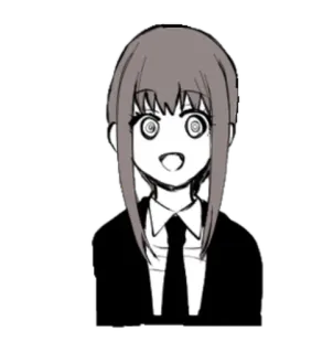 😃 df6d5a5c Makima Chainsaw Man アニメ, マンガ, チェンソーマン, マキマ, キャラクター telegram sticker