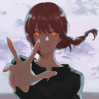 ✨ 095e7a49 Makima Chainsaw Man Anime, Manga, Chainsaw Man, Makima, Frau, Charakter whatsapp sticker