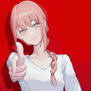 ✨ 19ac1cd4 Makima Chainsaw Man Makima, Anime, Chainsaw Man, Cartoon, Weiblich, Charakter whatsapp sticker