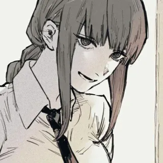 ✨ 55b84e00 Makima Chainsaw Man Anime, Manga, Chainsaw Man, Makima, Charakter, Mädchen whatsapp sticker