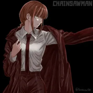 ✨ 56a77200 Makima Chainsaw Man CHAINSAWMAN Anime, Manga, Chainsaw Man, Makima, Frau, Charakter whatsapp sticker