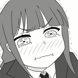 ✨ db8a89ba Anime, Cartoon, Mädchen, Gesichtsausdruck, Erschöpft, Manga whatsapp sticker