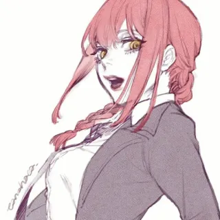 ✨ ea1d5a40 Makima Chainsaw Man Anime, Charakter, Manga, Weiblich, Fanart whatsapp sticker