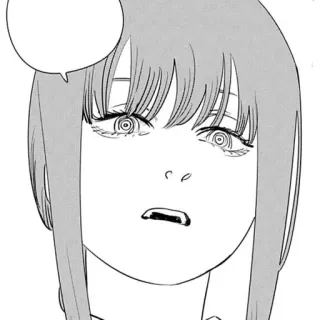 🌟 33cd3507 Makima Chainsaw Man 动漫, 漫画, 真纪真, 电锯人, 角色, 表情, 恐惧 telegram sticker