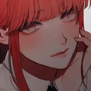 🌟 b9c67653 Makima Chainsaw Man 动漫, 漫画, 粉丝作品, 玛奇玛, 电锯人 telegram sticker