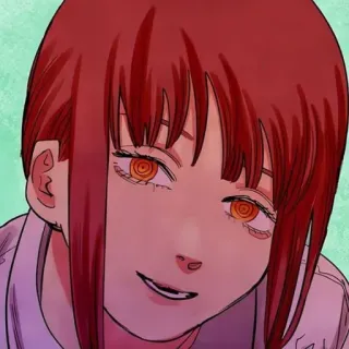 🍒 01a72b0e Makima Chainsaw Man Anime, Mangá, Chainsaw Man, Makima, Caçador de demônios, Personagem telegram sticker