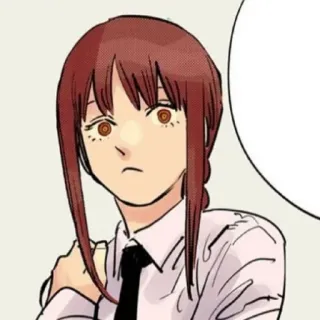 🍒 0a9d612f Makima Chainsaw Man Anime, Mangá, Chainsaw Man, Makima, Personagem telegram sticker