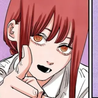 🍒 53f04f50 Makima Chainsaw Man Anime, Mangá, Makima, Chainsaw Man, Personagem, Apontando telegram sticker