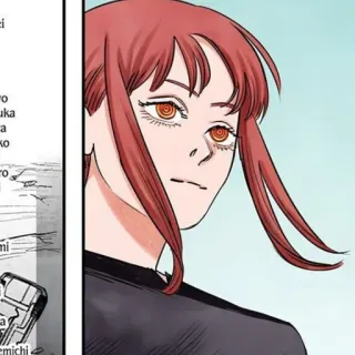 🍒 5594b6d7 Makima Chainsaw Man Anime, Mangá, Makima, Chainsaw Man, Demônio, Personagem telegram sticker