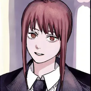 🍒 75c68b55 Makima Chainsaw Man Anime, Mangá, Makima, Chainsaw Man, Mulher, Personagem telegram sticker