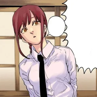 🍒 788cbd80 Makima Chainsaw Man Anime, Mangá, Chainsaw Man, Makima, Personagem, Feminino telegram sticker