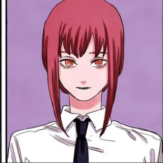 🍒 80a5e20c Makima Chainsaw Man Anime, Mangá, Makima, Chainsaw Man, Personagem fictício telegram sticker