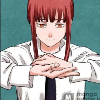 🍒 9b874d29 Makima Chainsaw Man Anime, Mangá, Personagem, Makima, Chainsaw Man, Ruiva, Mulher telegram sticker