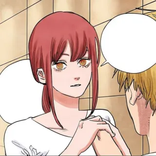 🍒 f188c842 Makima Chainsaw Man makima, chainsaw man, anime, mangá, personagem, mulher telegram sticker