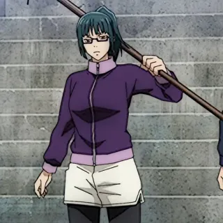 💫 527ff84a Maki Zenin Jujutsu Kaisen Maki Zenin, Anime, Jujutsu Kaisen, Charakter, Waffe telegram sticker