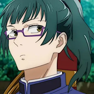 💫 674ee566 Maki Zenin Jujutsu Kaisen Anime, Manga, Charakter, Maki Zenin, Jujutsu Kaisen, Brille, Pferdeschwanz telegram sticker