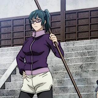 💫 7c1ec823 Maki Zenin Jujutsu Kaisen Anime, Maki, Jujutsu Kaisen, Charakter, Waffe, Stab, Kämpfer telegram sticker