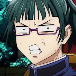 💫 c213fd04 Maki Zenin Jujutsu Kaisen Anime, Manga, Charakter, Maki Zenin, Jujutsu Kaisen, Wütend, Ausdruck telegram sticker