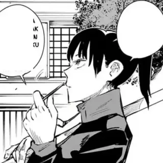 🥢 2c1cb1a3 Maki Zenin Jujutsu Kaisen Anime, Manga, Jujutsu Kaisen, Maki Zenin, Postać telegram sticker