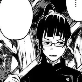 🥢 70332d99 Maki Zenin Jujutsu Kaisen Anime, Manga, Jujutsu Kaisen, Maki Zenin, Postać, Okulary telegram sticker