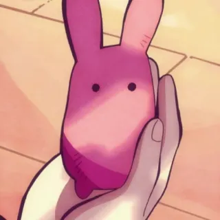 🎟 0c7ad38c kelinci, merah muda, imut, hewan, boneka, mainan telegram sticker