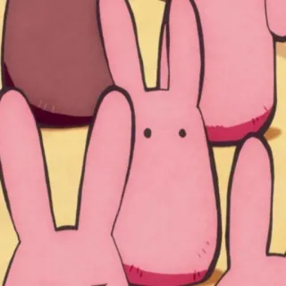 🎟 1b1d5018 kelinci, merah muda, lucu, hewan, bunny telegram sticker
