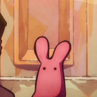 🍧 45d8cdd1 merah muda, imut, kelinci, kelinci, binatang, kartun telegram sticker