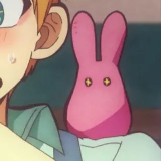 🎟 5c4d7b0d Anime, Kelinci merah muda, Boneka, Karakter, Animasi telegram sticker