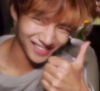 🌸 849daecc persoon, duim omhoog, glimlach, vrolijk, k-pop, portret telegram sticker